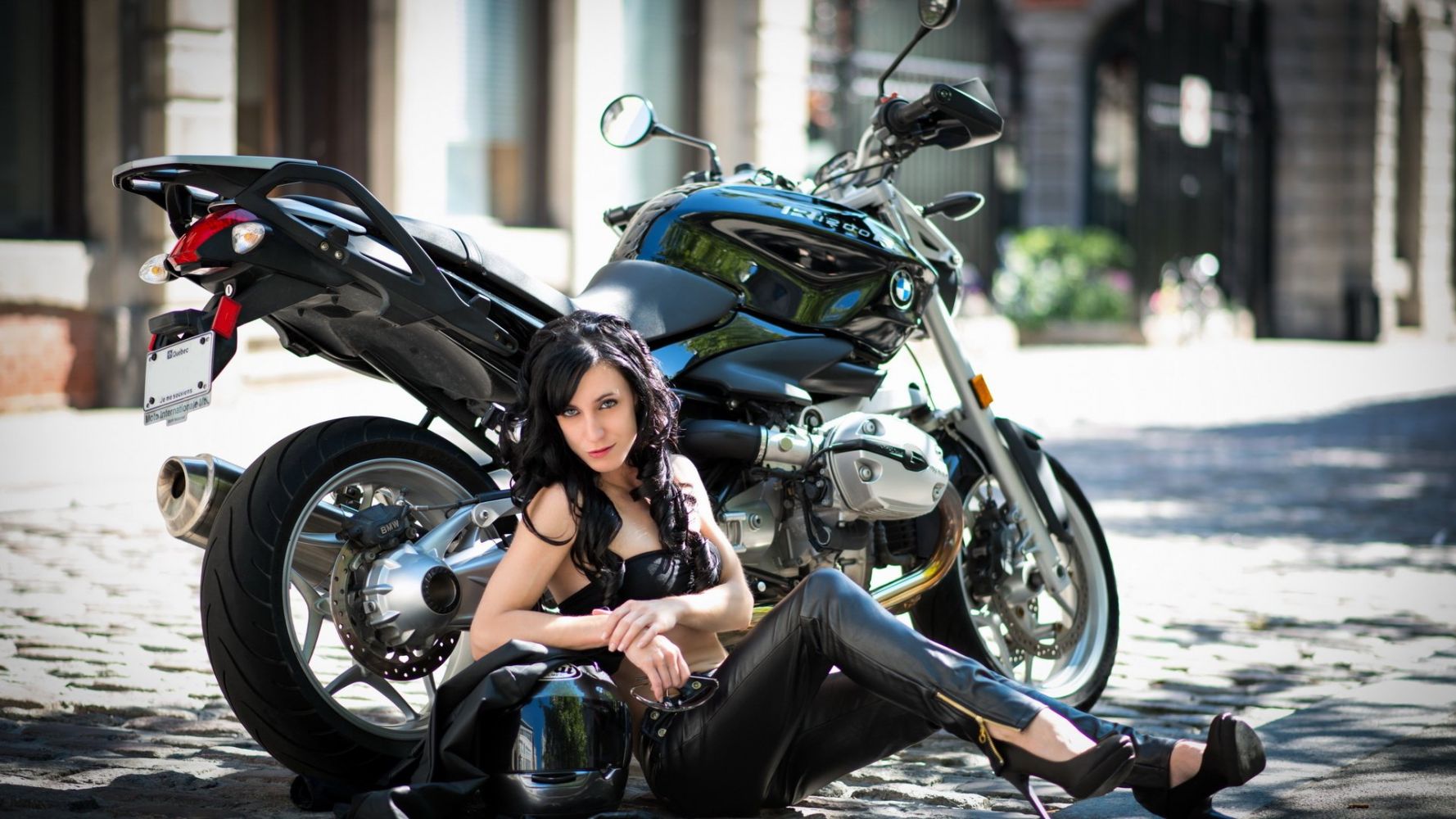 European women on bikes in Yangjiang