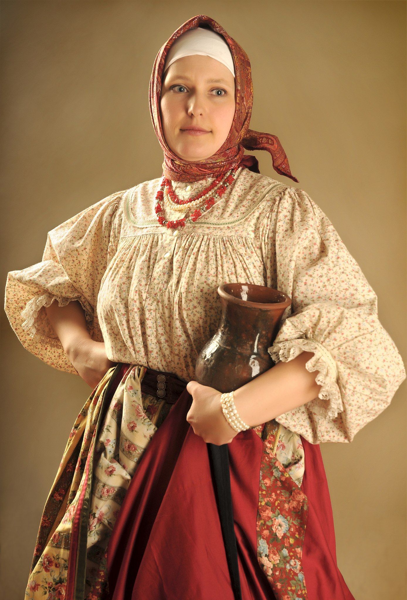 Girls in Slavic costumes in Yangjiang